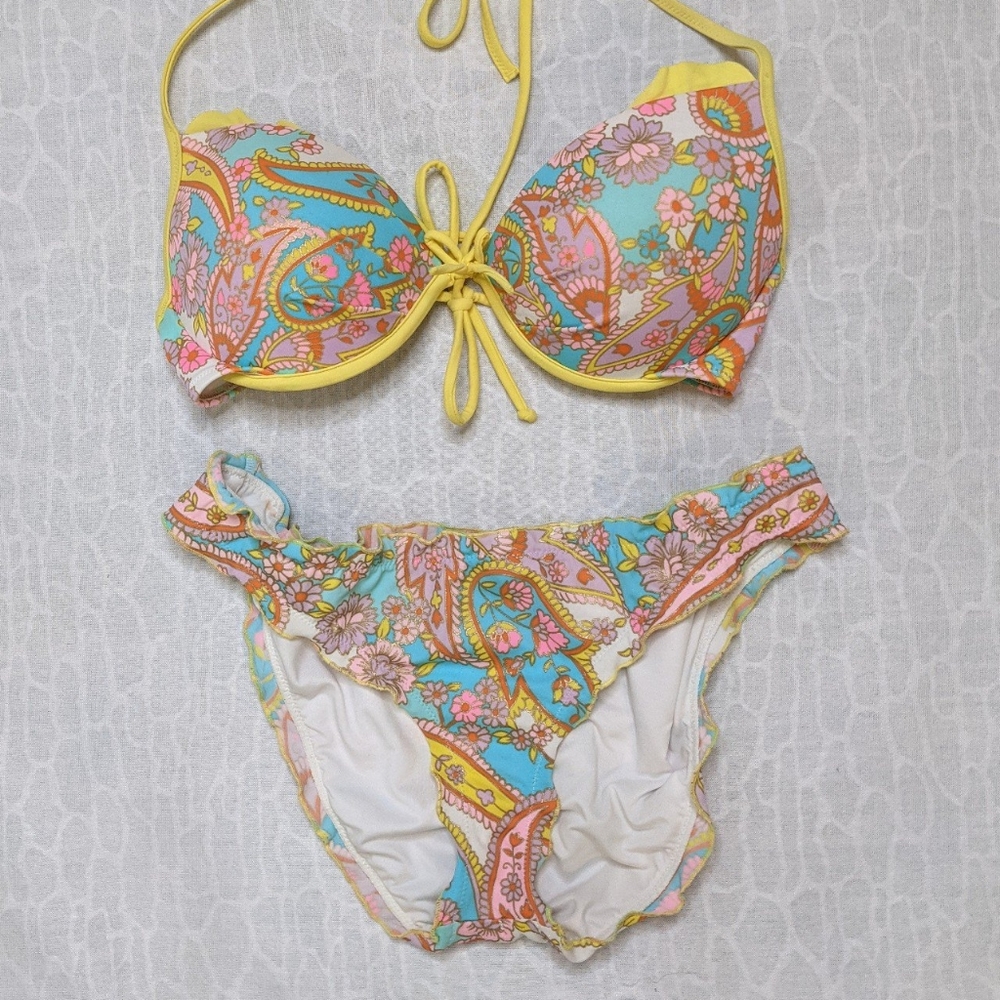 Retro print floral paisley Victoria Secret bikini